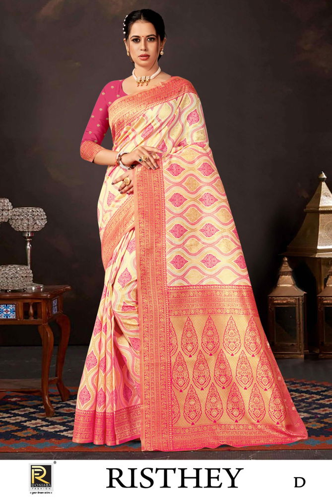 Ronisha Risthey Banarasi Silk Designer Saree Catalog
